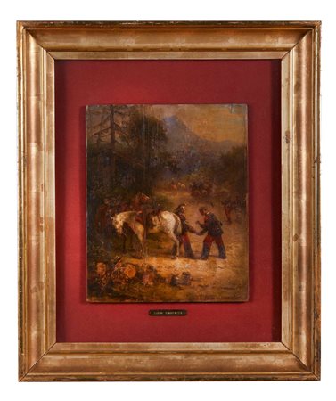 Eugène-Louis Charpentier (Parigi, 01/06/1811 - Parigi, 16/12/1890) 
“Senza titolo” 
 Cm 37x30,5