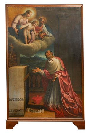 Antonia Pinelli (Bologna,  - Bologna, 1644) 
"San Carlo Borromeo orante" 1612
Olio su tela Cm 220x165