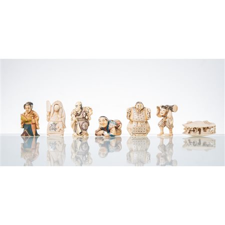 MANIFATTURA GIAPPONESE DEI PRIMI DEL '900, Sette netsuke
