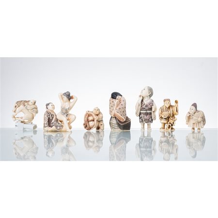 MANIFATTURA GIAPPONESE DEI PRIMI DEL '900, Sette netsuke