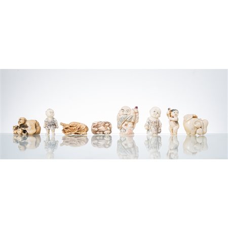MANIFATTURA GIAPPONESE DEI PRIMI DEL '900, Sette netsuke
