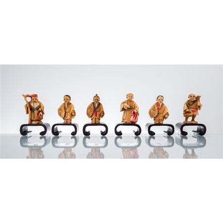 MANIFATTURA GIAPPONESE DEI PRIMI DEL '900, Sei netsuke