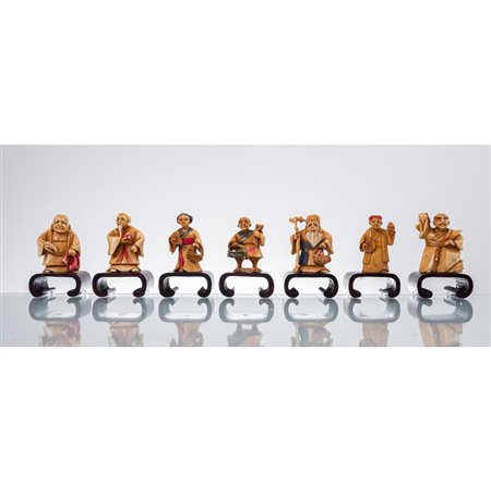 MANIFATTURA GIAPPONESE DEI PRIMI DEL '900, Sette netsuke