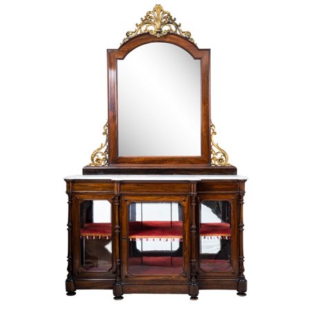 MANIFATTURA SICILIANA PRIMI DEL '900, Etagere con specchiera