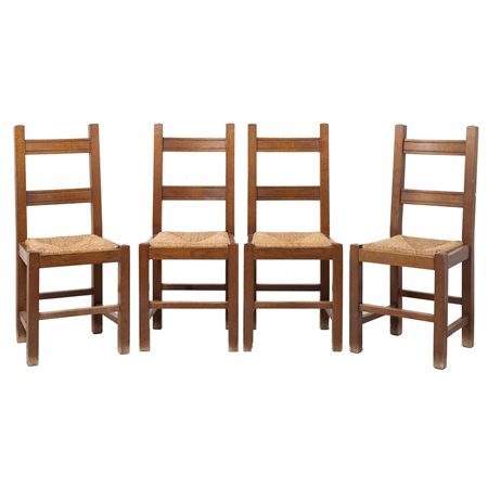 MANIFATTURA UMBRA DELLA FINE DEL XIX SECOLO, Quattro sedie