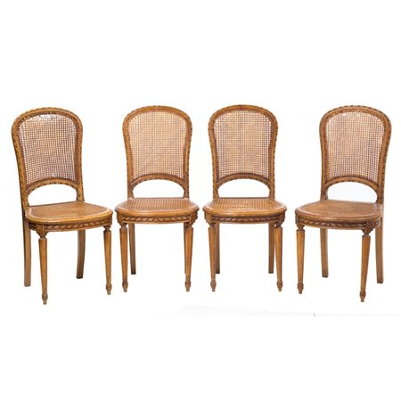 MANIFATTURA FRANCESE DELLA FINE DEL XIX SECOLO, Quattro sedie
