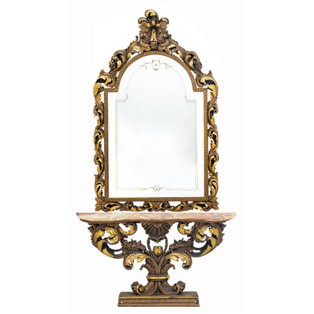 MANIFATTURA ITALIANA DEL XX SECOLO, Consolle con specchiera