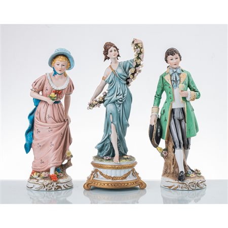 MANIFATTURA CAPODIMONTE DEL XX SECOLO, Tre sculture