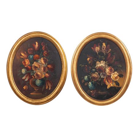 ANONIMO DEL XX SECOLO, Natura morta (X2), Due oli