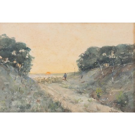 JAN HARM WEIJNS, Acquarello su carta