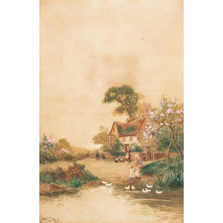 PITTORE INGLESE DELLA FINE DEL XIX SECOLO, Pastello su carta