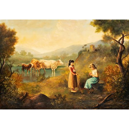 PITTORE DEL XX SECOLO, Olio su tela