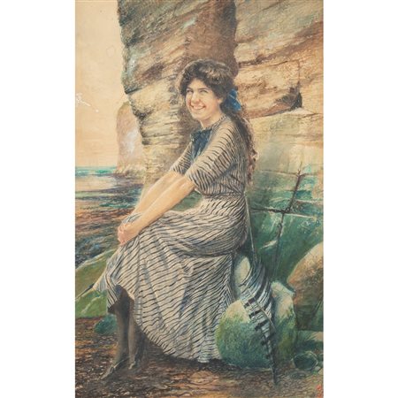 PITTORE DEL XIX/XX SECOLO, Tecnica mista su carta