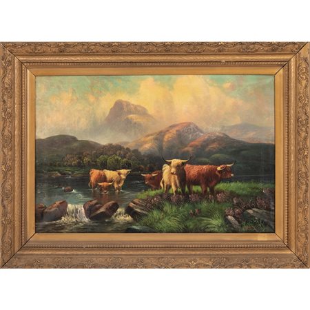 PITTORE INGLESE DELLA FINE DEL XIX SECOLO, Olio su tela