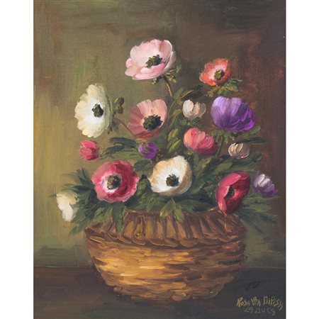 ROSALBA DI PISA LA DUCA, Natura morta, Olio su faesite