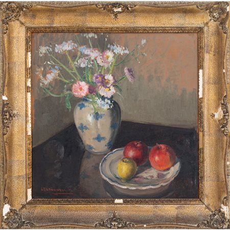 FEDERICO VARIOPINTO, Fiori di campo, Olio su cartone