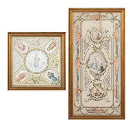 PITTORE DEI PRIMI DEL '900, Due tecniche miste