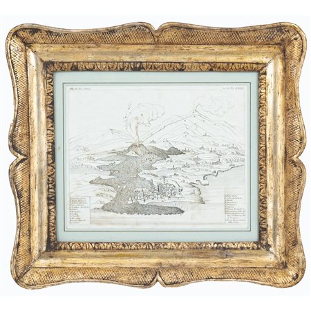 MANIFATTURA SICILIANA DEL XIX SECOLO, Cornice a guantiera