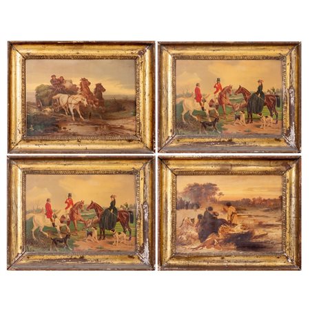 MANIFATTURA SICILIANA DELLA METÀ XIX SECOLO, Quattro cornici