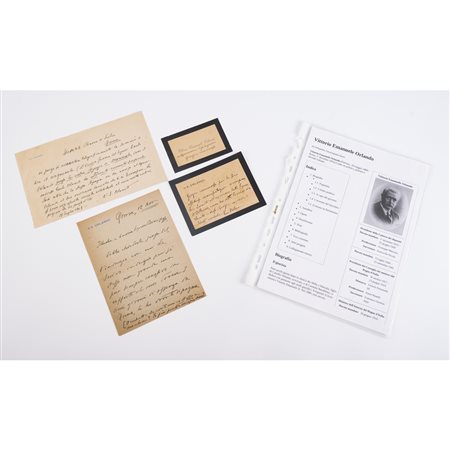 DUE LETTERE E DUE BIBLIETTI AUTOGRAFI DI VITTORIO EMANUELE ...