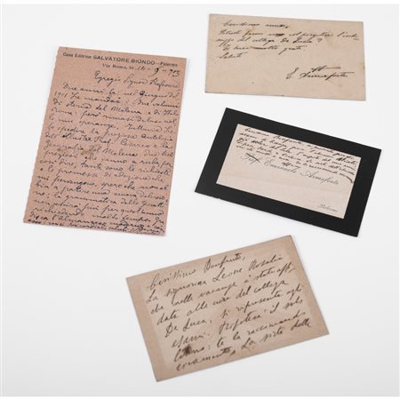 QUATTRO BIGLIETTI AUTGRAFI