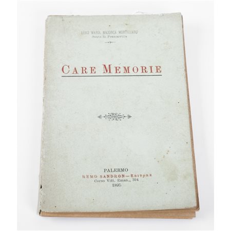 Luigi Maria Majorca Mortillaro Conte di Villafranca CARE MEMORIE