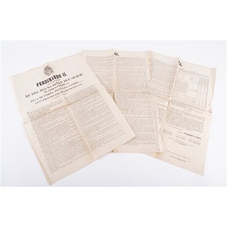 DECRETO A STAMPA DEL REGNO DELLE DUE SICILIE