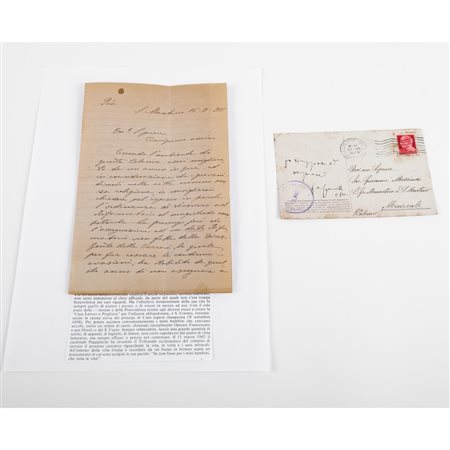 UNA LETTERA ED UNA CARTOLINA AUTOGRAFE