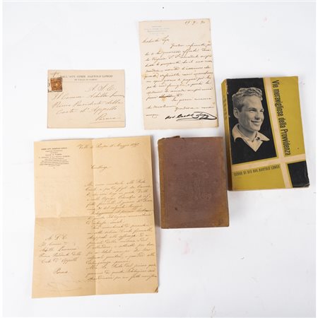 DUE LETTERE AUTOGRAFE E DUE VOLUMI del Beato Bartolo Longo