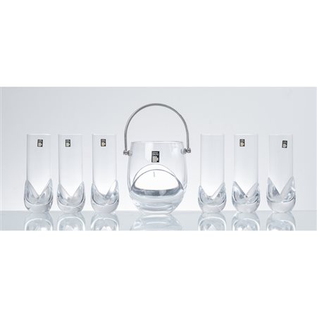 DAUM, Servizio di bicchieri in cristallo "Corolle"