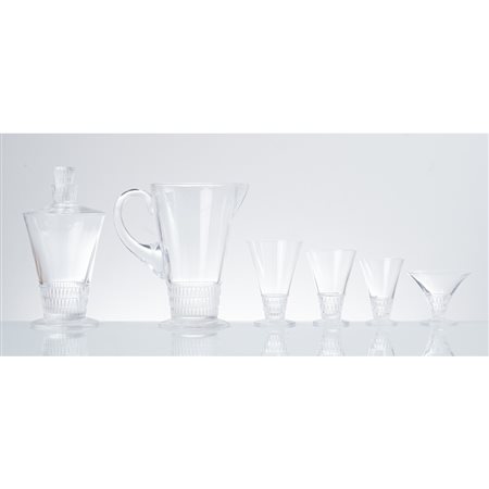 LALIQUE, Servizio di bicchieri in cristallo