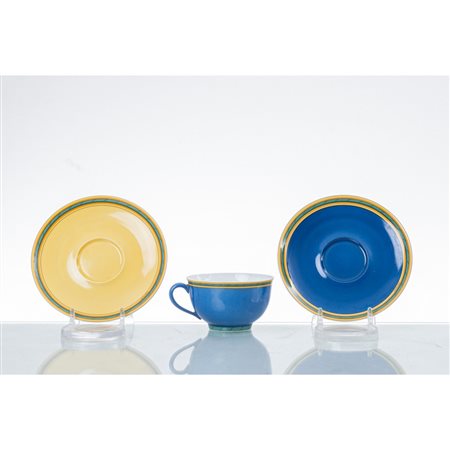 HERMES, Tazza con due piattini "Toucans"