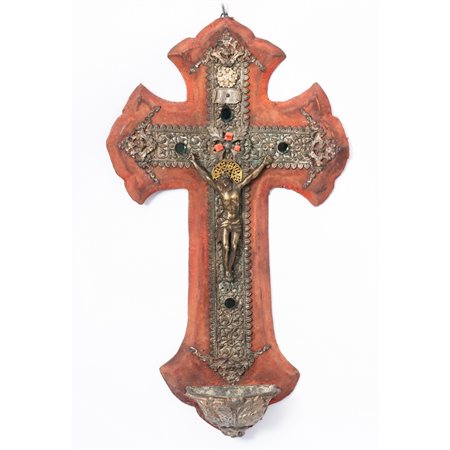 MANIFATTURA ITALIANA DEL XX SECOLO, Acquasantiera/crocifisso