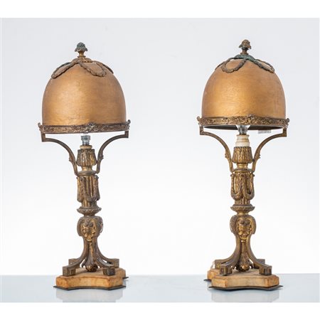 MANIFATTURA ITALIANA DEI PRIMI DEL '900, Due lampade