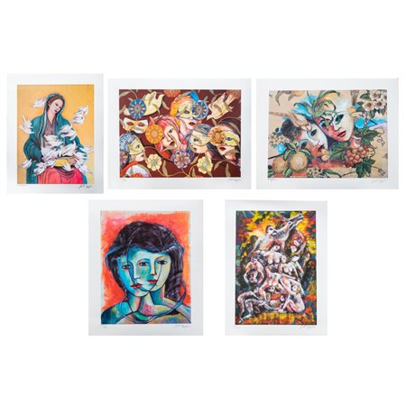 SESTO GAGLIO, Lotto di cinque litografie