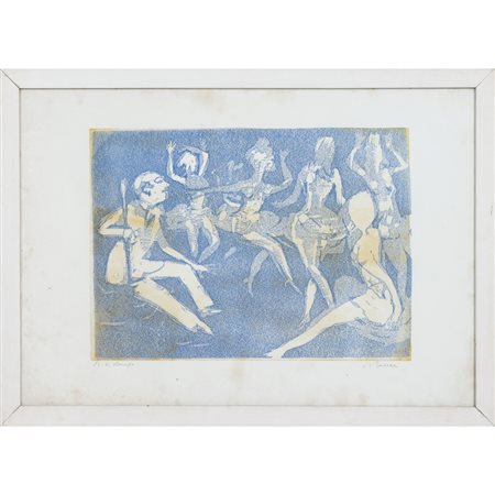 MINO MACCARI, Figure, Litografia a colori