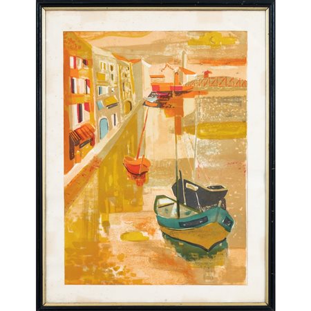 GEORGES LAMBERT, Senza titolo, Litografia a colori