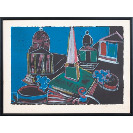 TANO FESTA, Piazza del popolo, Serigrafia a colori