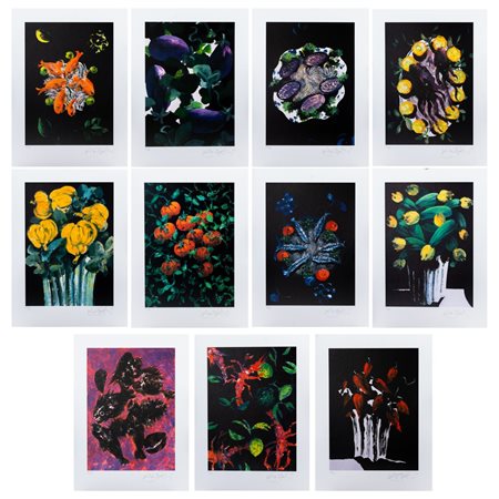 ERCOLE PIGNATELLI, Carpetta contenente dodici litografie