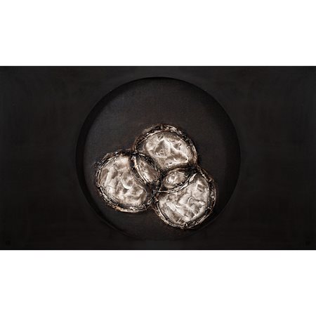 J P, Composizione, Olio, tela, ferro e legno