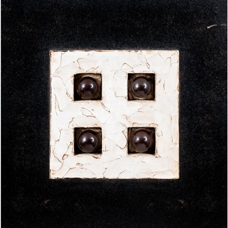 ANONIMO DEL XX SECOLO, Tela, legno e vetro.