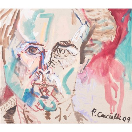 PINO CONCIALDI, Tecnica mista su cartone