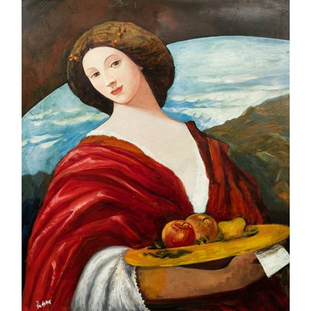 NINO PEDONE, La baronessa di Carini, Olio su tela