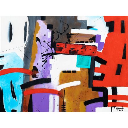 DOMENICO VIGNALI, Senza titolo, Olio su tela