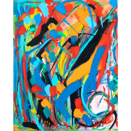 DOMENICO VIGNALI, Figura astratta, Olio su tela