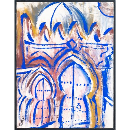 PITTORE DEL XX SECOLO, Olio su tela applicata su tavoletta