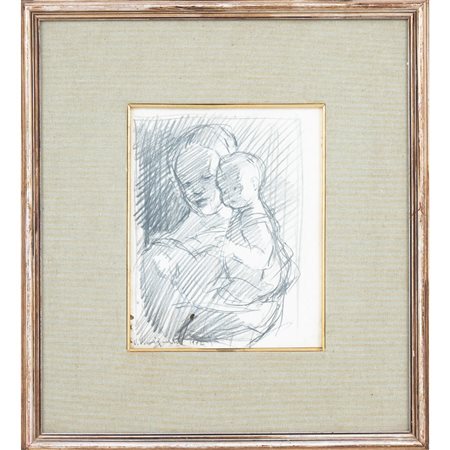 VINCENZO VINCIGUERRA, Maternità, Matita su carta