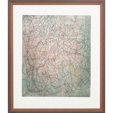 VINCENZO BALSAMO, Senza titolo, Incisione colorata a mano