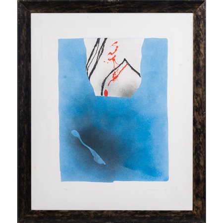 GIUSEPPE SANTOMASO, Senza titolo, Acquatinta a colori