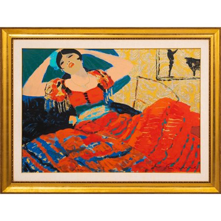 SALVATORE FIUME, Serigrafia a colori su tela